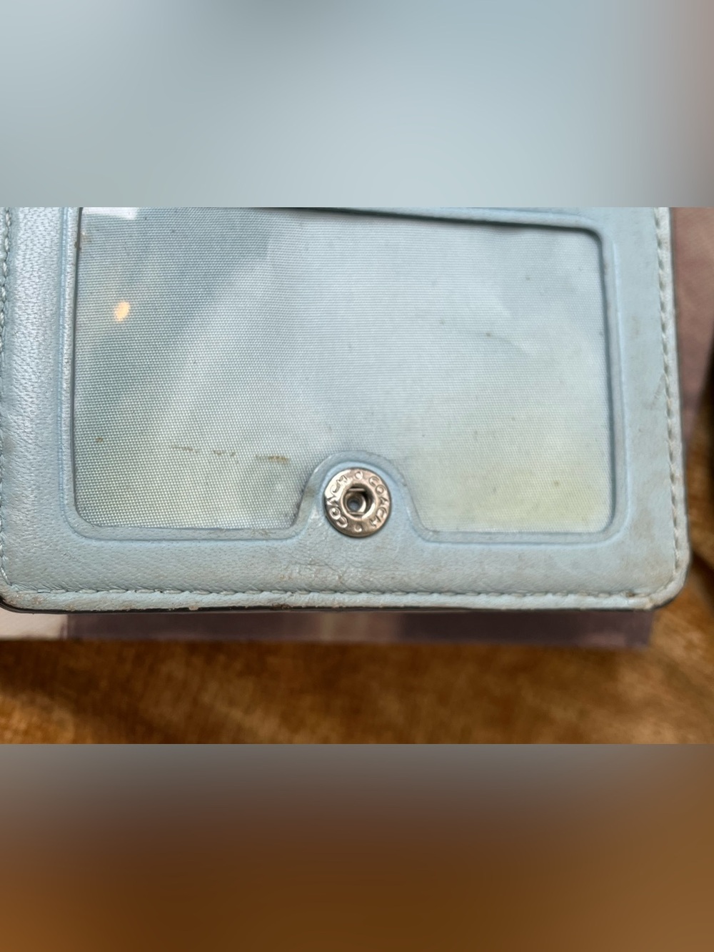 Coach Opt Art Gray🩶💚 Lime Signature Bifold Wallet with Horse & Carriage Emblem - Picture 6 of 6
